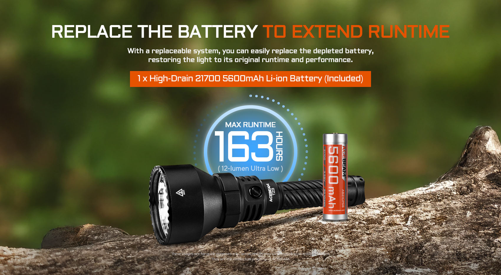 Acebeam T29 Ultra Long Range Hunting Flashlight - Options