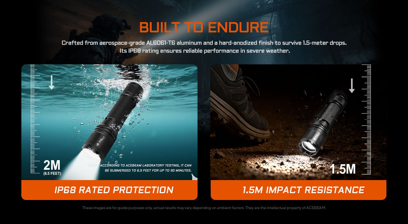 Acebeam P16 2.0 tactical flashlight – High-lumen durable duty torch