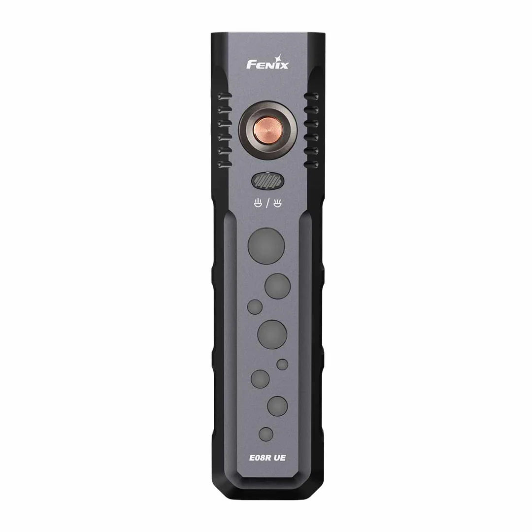 Fenix E08R UE – Flat EDC Flashlight with Green Laser, Body Lights & Digital Dice - Options