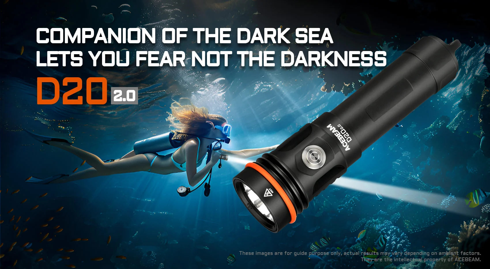 Acebeam D20 2.0 Dive Flashlight