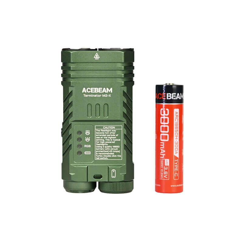 Acebeam Terminator M2-X Dual Head LEP/LED Flashlight