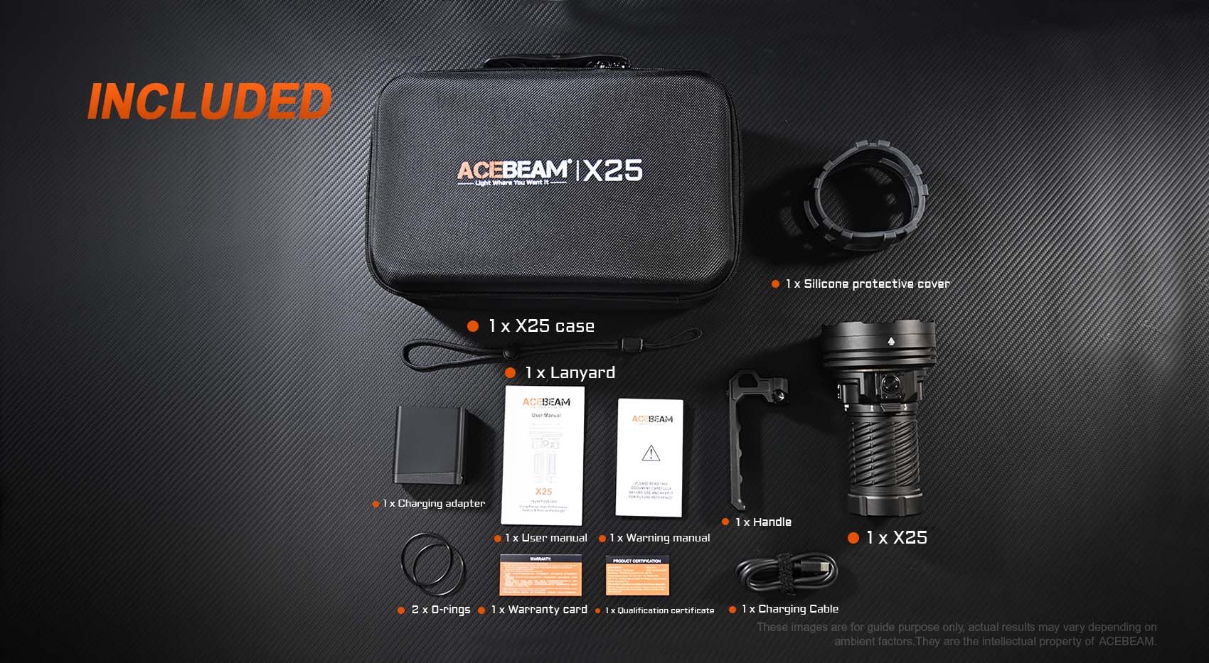 Acebeam X25 Powerful Flashlight - 22000 Lumens