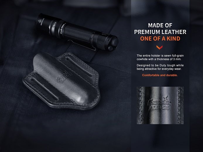 Fenix ALP-20 Open-Top Flashlight Leather Holster