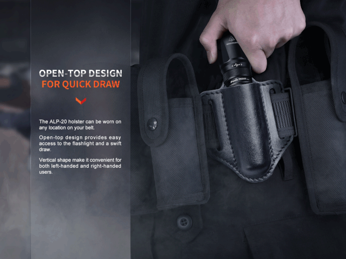 Fenix ALP-20 Open-Top Flashlight Leather Holster