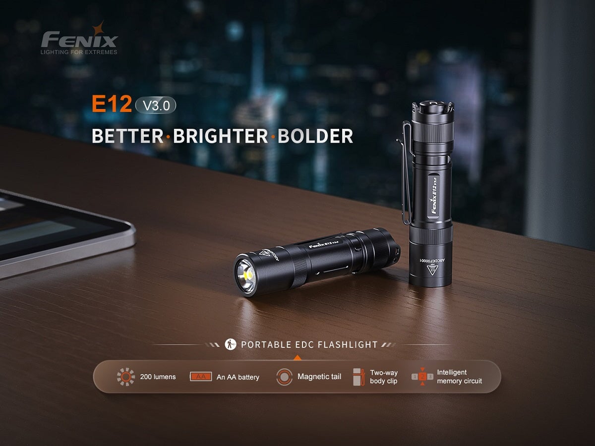 Fenix E12 V3.0 LED Portable EDC Flashlight