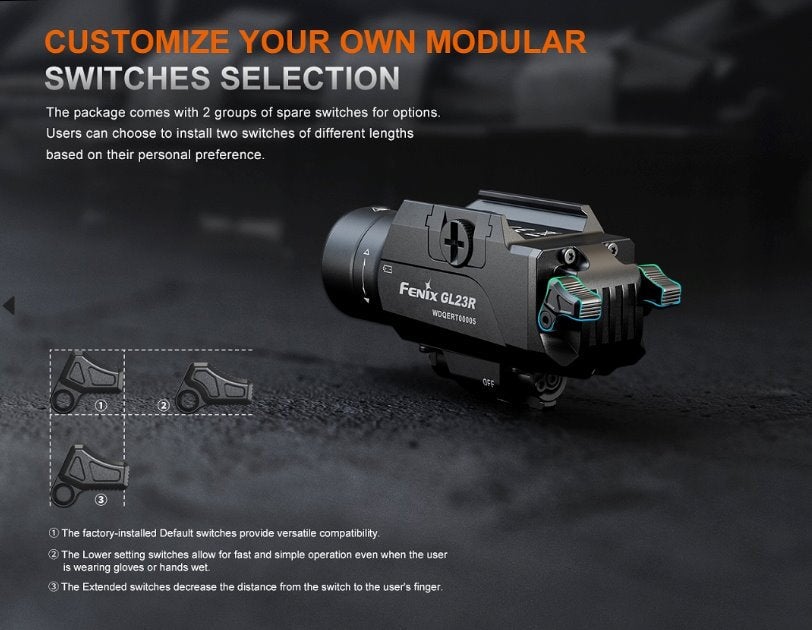 Fenix GL23R Tactical Light with Green Laser