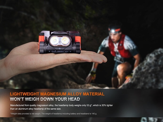 Fenix HM65R-T v2.0 Lightweight Magnesium Trail Running Headlamp