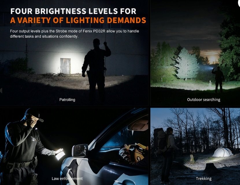 Fenix PD32R Rechargeable Tactical LED Flashlight