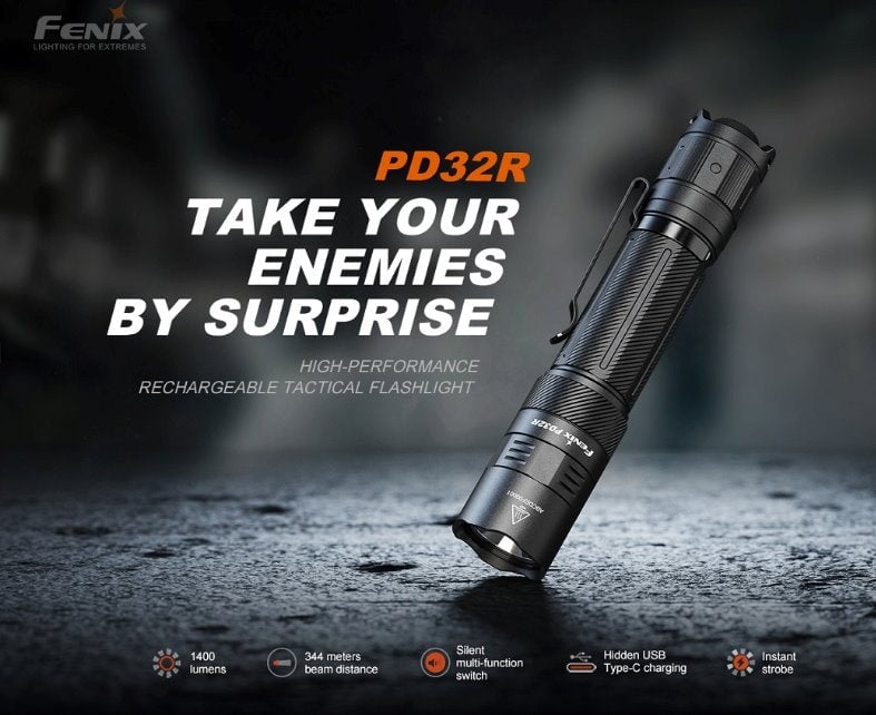 Fenix PD32R Rechargeable Tactical LED Flashlight