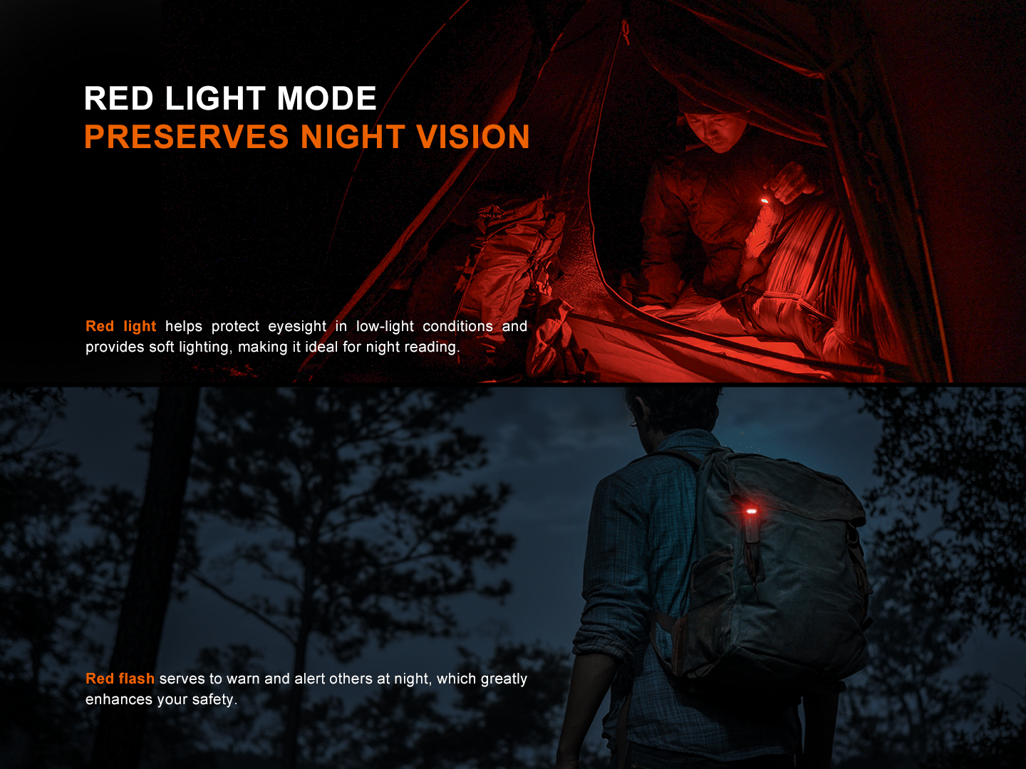 Fenix SW05R-RED - 150 lumens Red & White Lights Flashlight