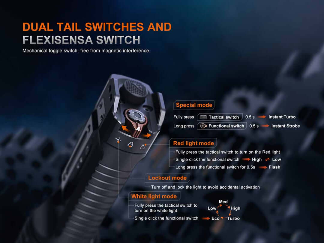 Fenix TK35R Red Rechargeable Tactical Flashlight