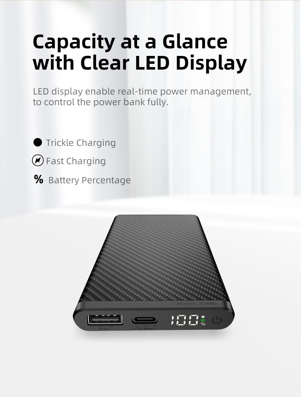 Klarus Full Carbon Fiber Lightweight Waterproof Powerbank K5