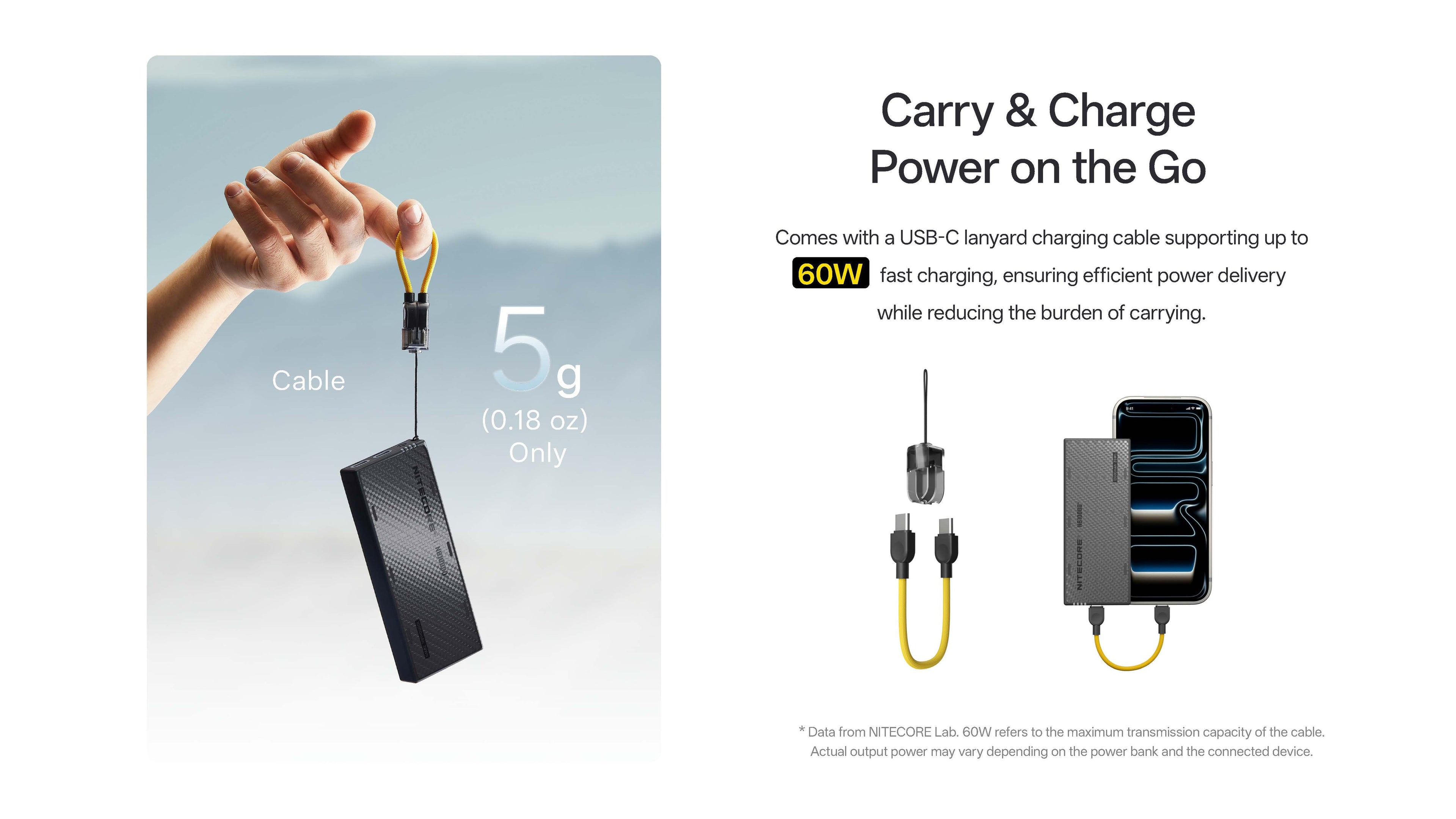 “Nitecore NB10000 Gen 4 ultralight power bank – Compact fast-charging portable battery”