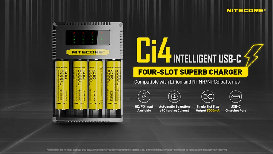 Nitecore Ci4 Four-Slot Universal Battery Charger