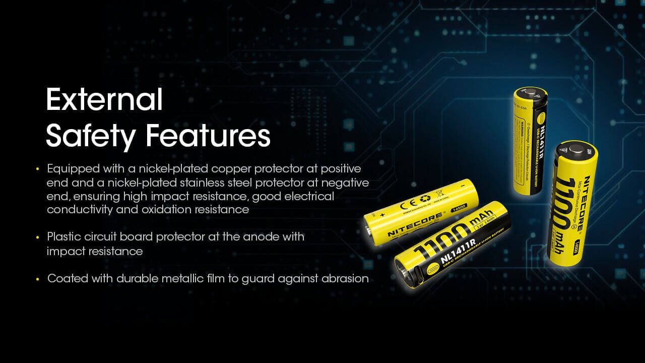 Nitecore NL1411R 14500 USB-C Li-ion Battery 1100mAh