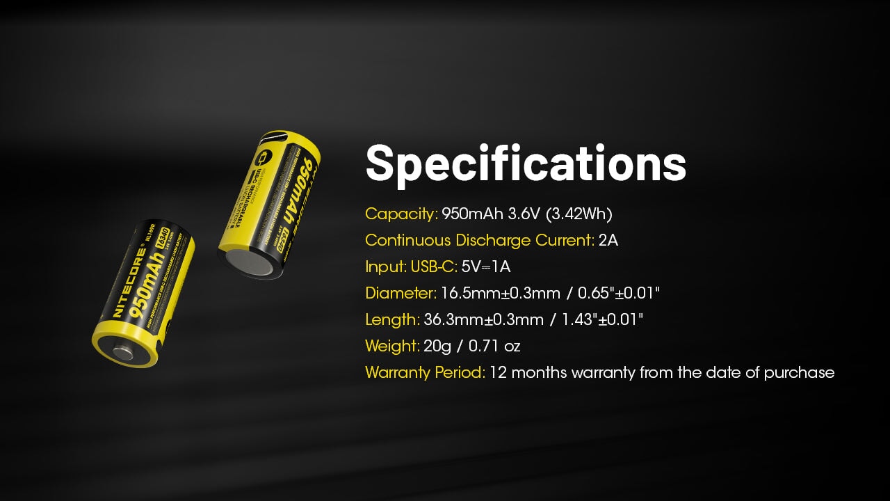 Nitecore NL169R Li-ion Rechargeable Battery