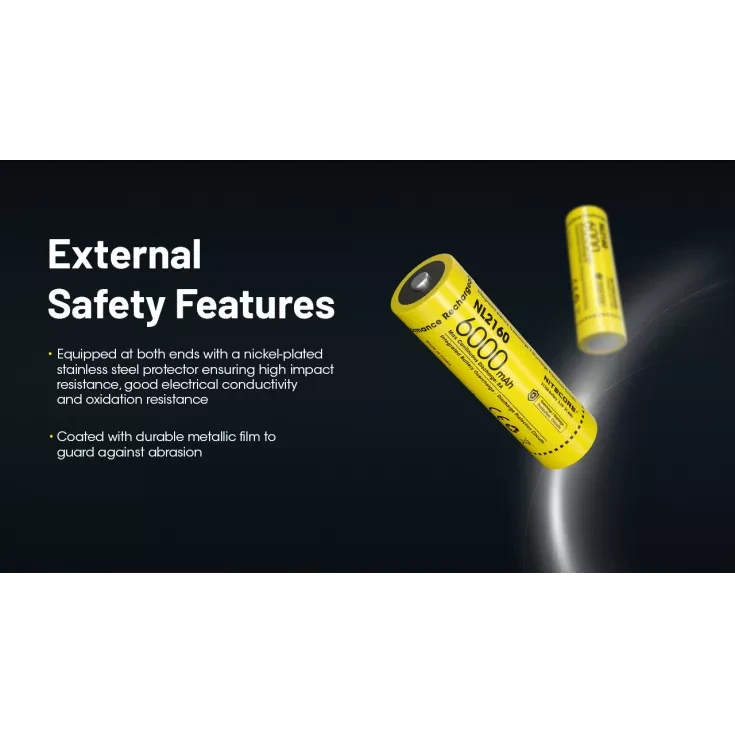 Nitecore NL2160 21700 Li-ion Battery 6000mAh