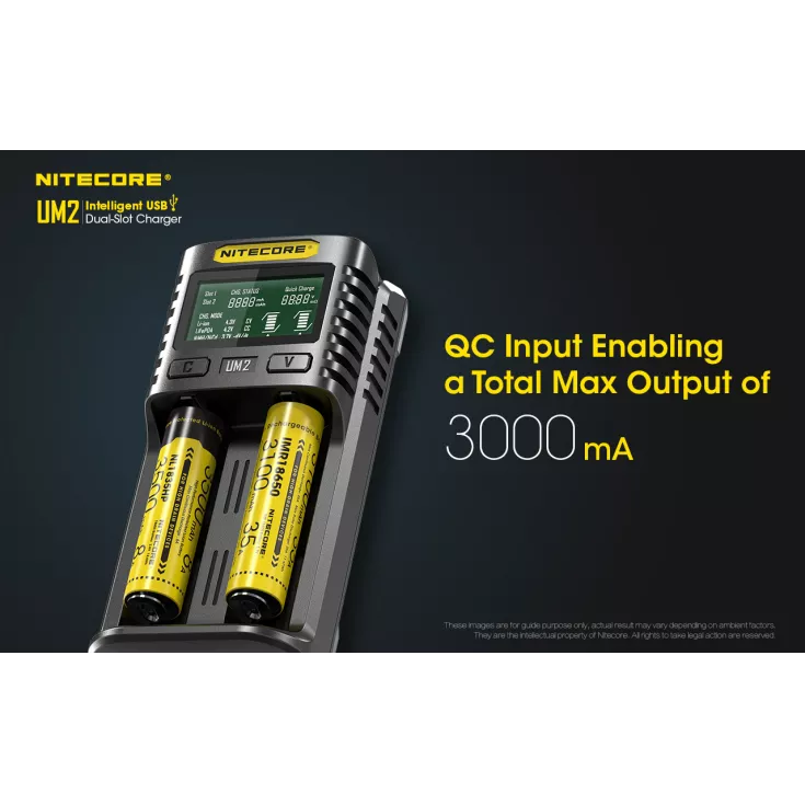Nitecore UM2 Intelligent USB-C Dual-Slot Battery Charger