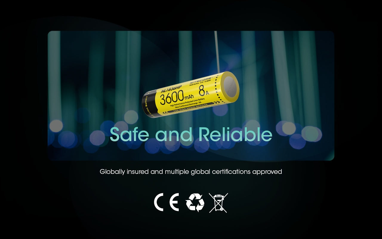 Nitecore NL1836HP 18650 High Performance 3600mAh Rechargeable Li-on Battery