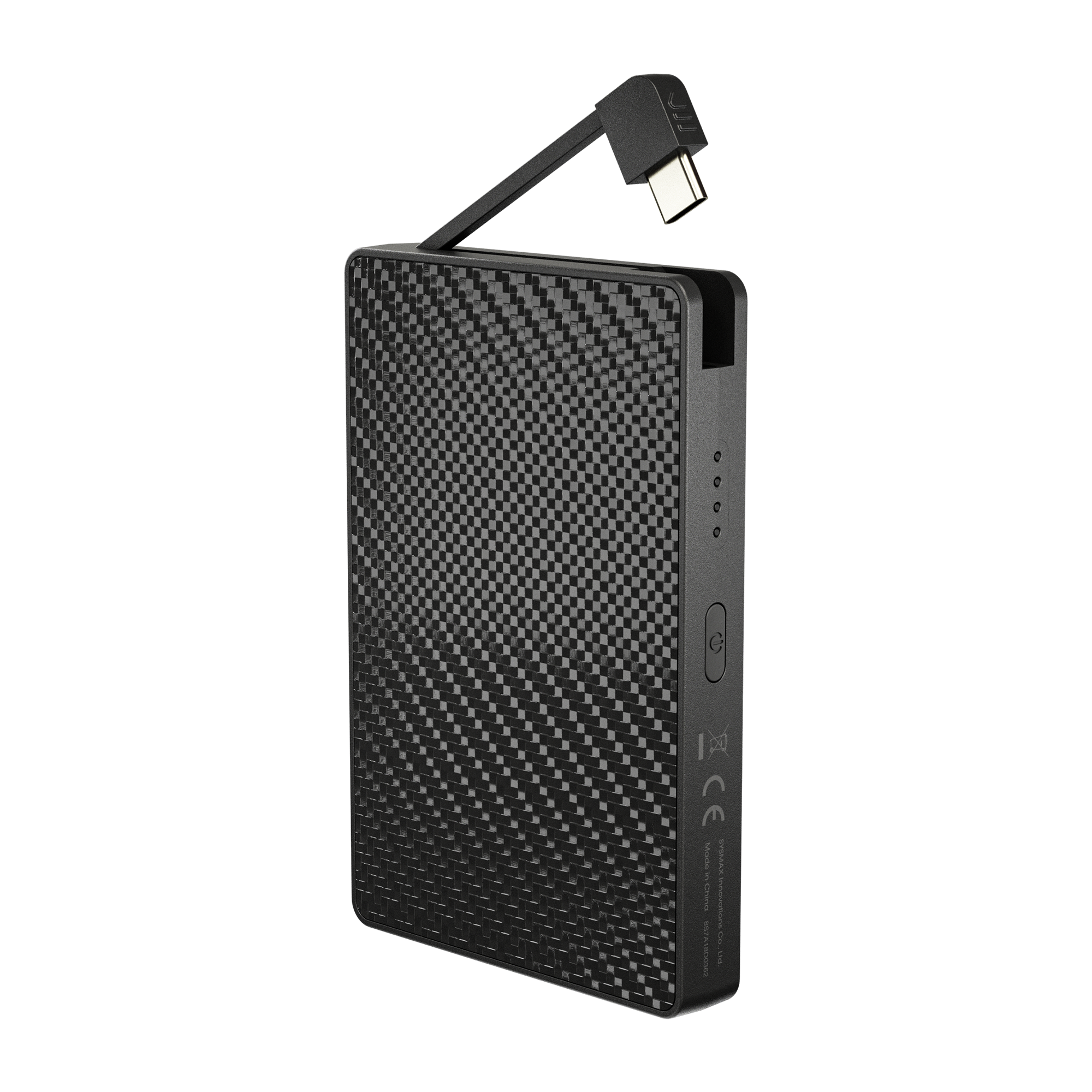 “Nitecore 10,000mAh pocket power bank with built-in charging cable – Compact fast-charge portable battery”