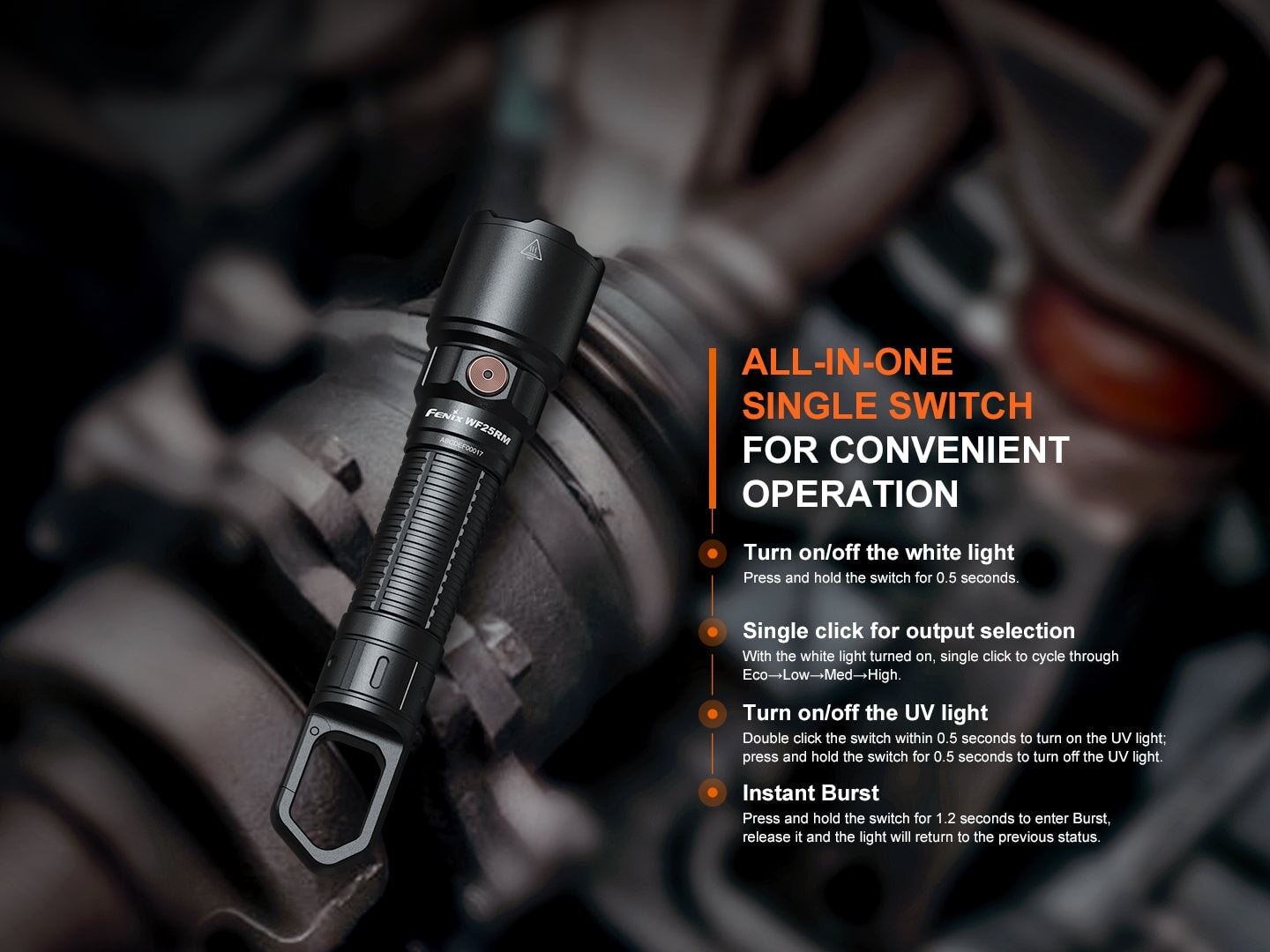 Fenix WF25RM Multifonctional Cradle Charging Duty Flashlight