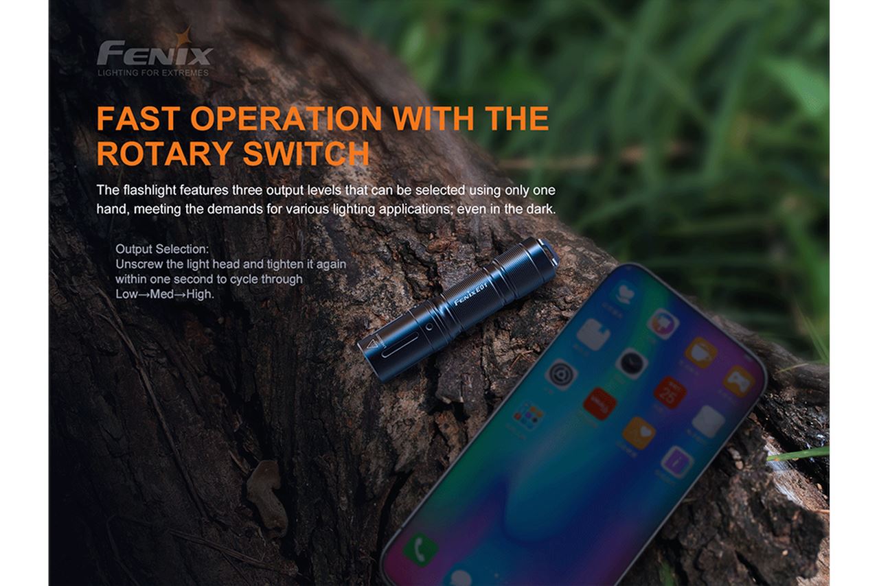 Fenix E01 V2.0 100 Lumens EDC LED Flashlight