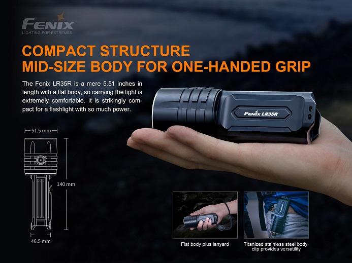 Fenix LR35R 10000 Lumen Rechargeable LED Flashlight