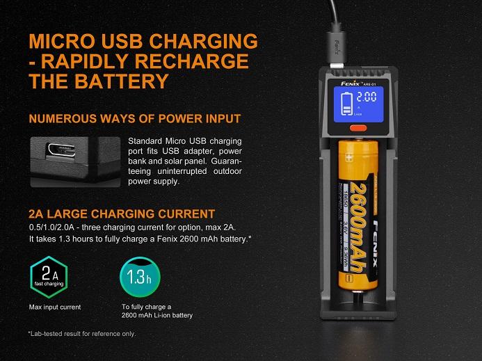 Fenix ARE-D1 Single Bay Smart Battery Charger