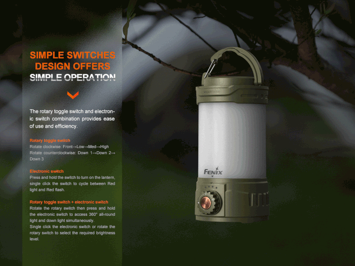 FENIX CL26R PRO Multifunctional portable camping lantern