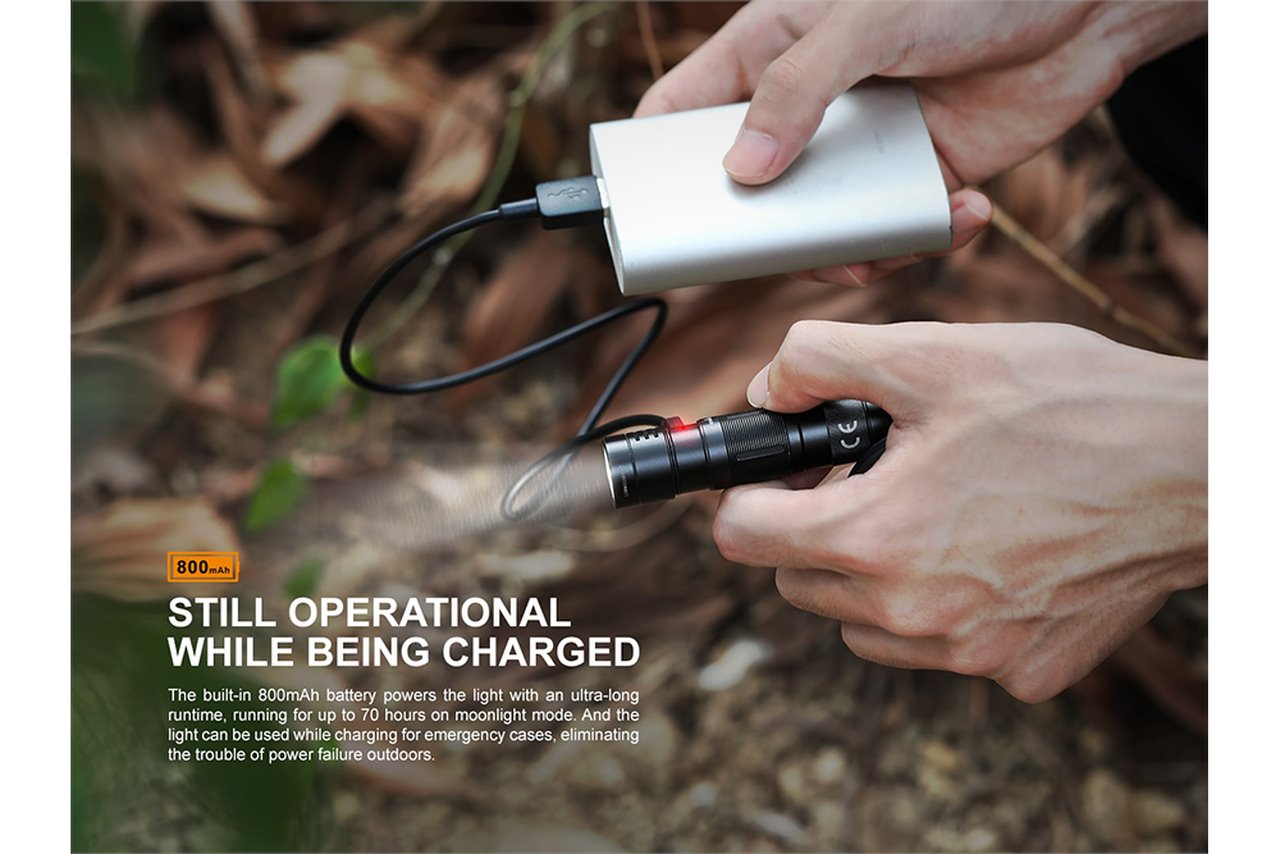 Fenix E09R 600 Lumens Rechargeable High-Output LED Flashlight