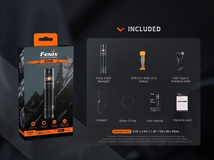 Fenix E35R Rechargeable High-Performance EDC Flashlight