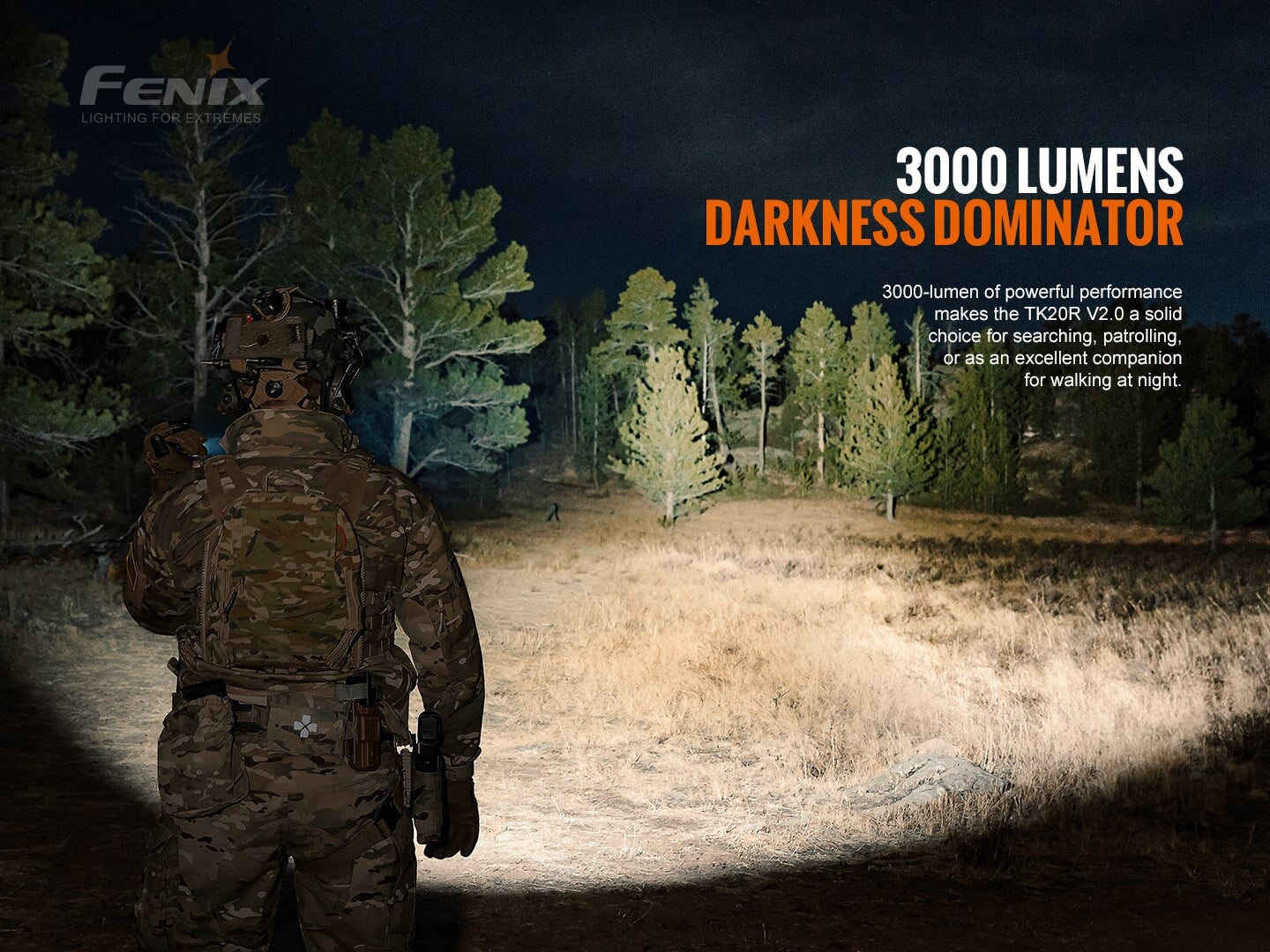 Fenix TK20R V2.0 Rechargeable Dual Rear Switch Multipurpose Flashlight