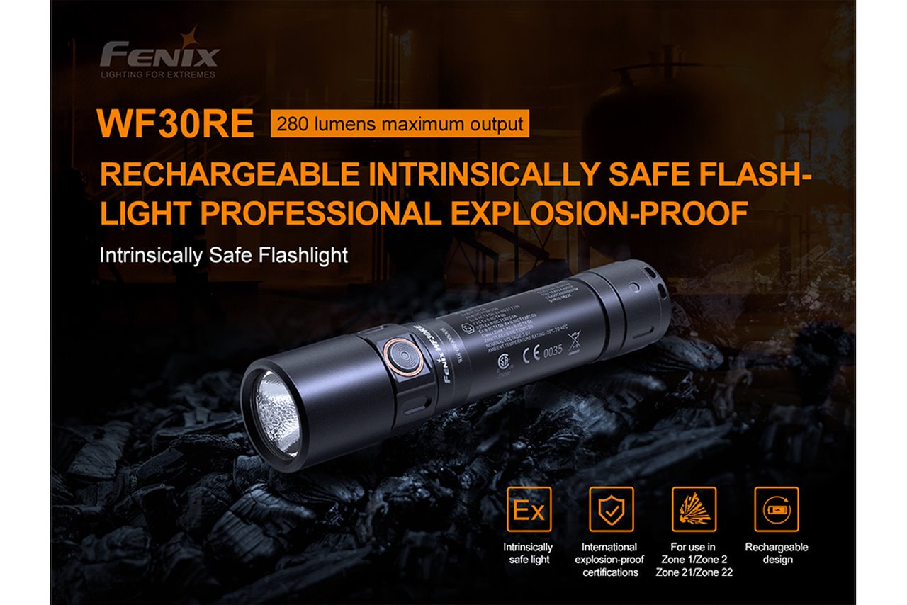 Fenix WF30RE Intrinsically Safe Flashlight