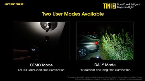 Nitecore Tini 2 500 Lumen Rechargeable Keychain Flashlight - Options
