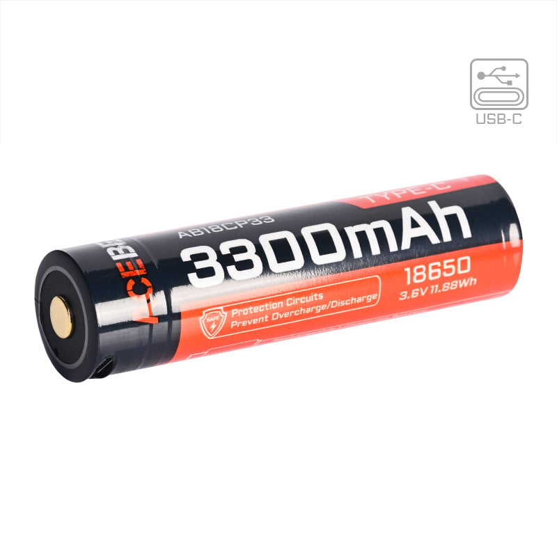Acebeam 18650 3300mAh Lion Rechargeable Battery with USB-C