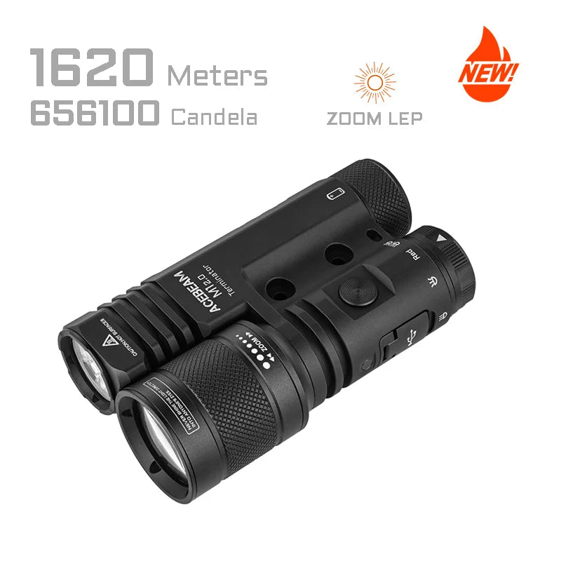Acebeam Terminator M1 2.0 – Dual Head Zoomable LEP + LED Flashlight with Red Light