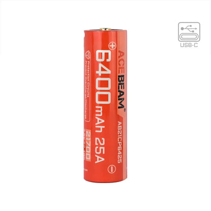 Acebeam 21700 6400mAh 25A USB-C Rechargeable Li-ion Battery