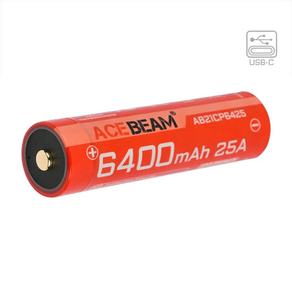 Acebeam 21700 6400mAh 25A USB-C Rechargeable Li-ion Battery