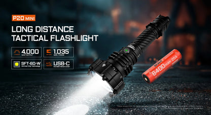 Acebeam P20 Mini – 4,000 Lumen Long-Distance Tactical Flashlight | 1,035m Throw - Options