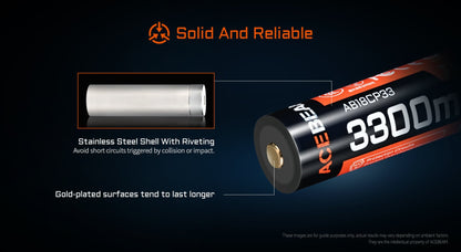 Acebeam 18650 3300mAh Lion Rechargeable Battery with USB-C