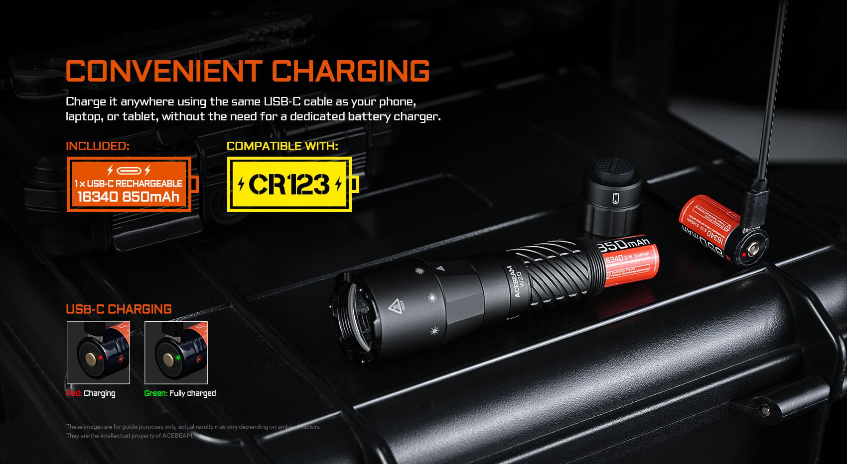 “Acebeam W20 LEP flashlight with wide-angle spill – long-range high-performance search light”