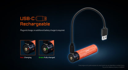 Acebeam 18650 3300mAh Lion Rechargeable Battery with USB-C