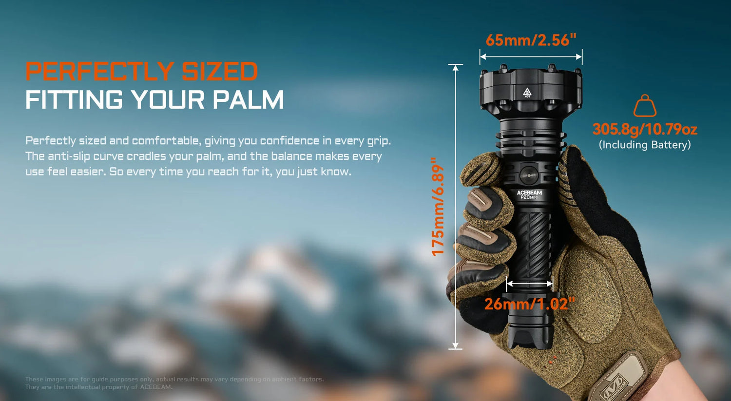 Acebeam P20 Mini – 4,000 Lumen Long-Distance Tactical Flashlight | 1,035m Throw - Options