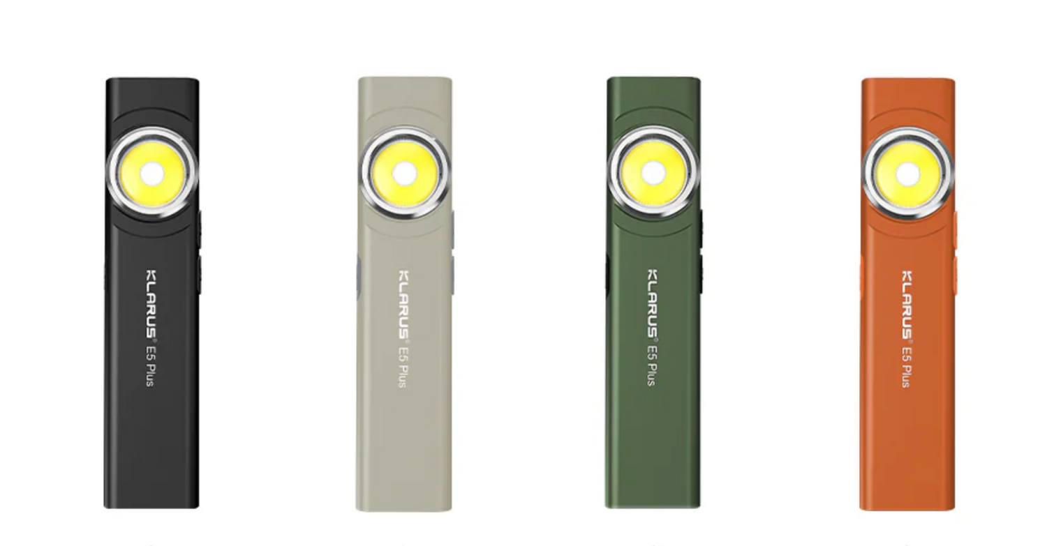 “Klarus E5 Plus ultra-slim tactical EDC flashlight – Compact everyday carry torch”