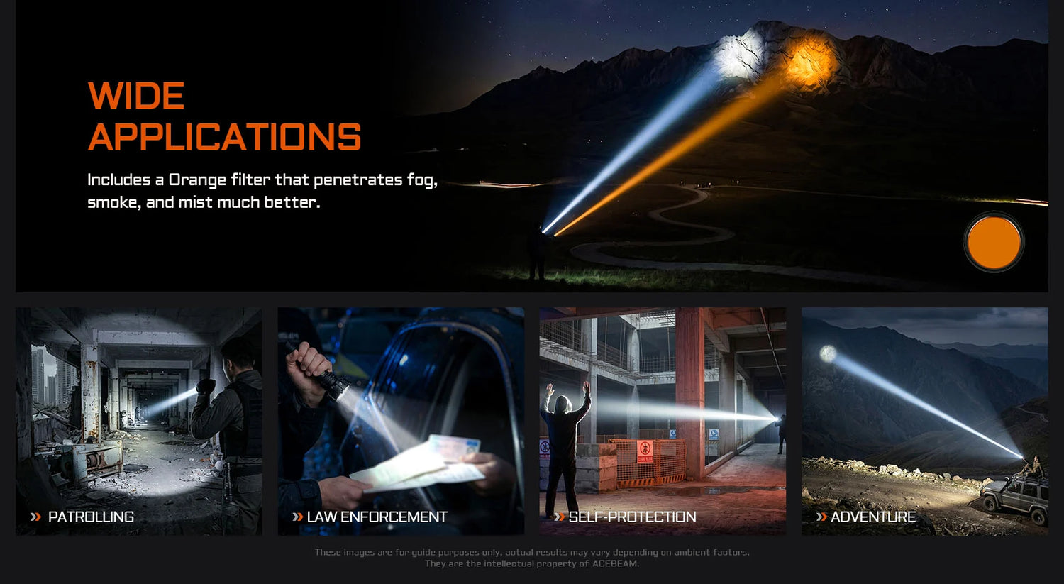 Acebeam P20 Mini – 4,000 Lumen Long-Distance Tactical Flashlight | 1,035m Throw - Options