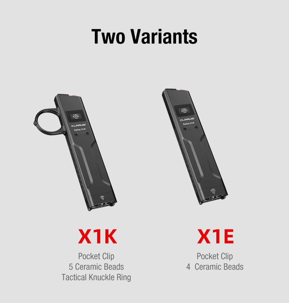 “Klarus FlatTac X1 ultra slim EDC flashlight – Compact tactical everyday carry torch”