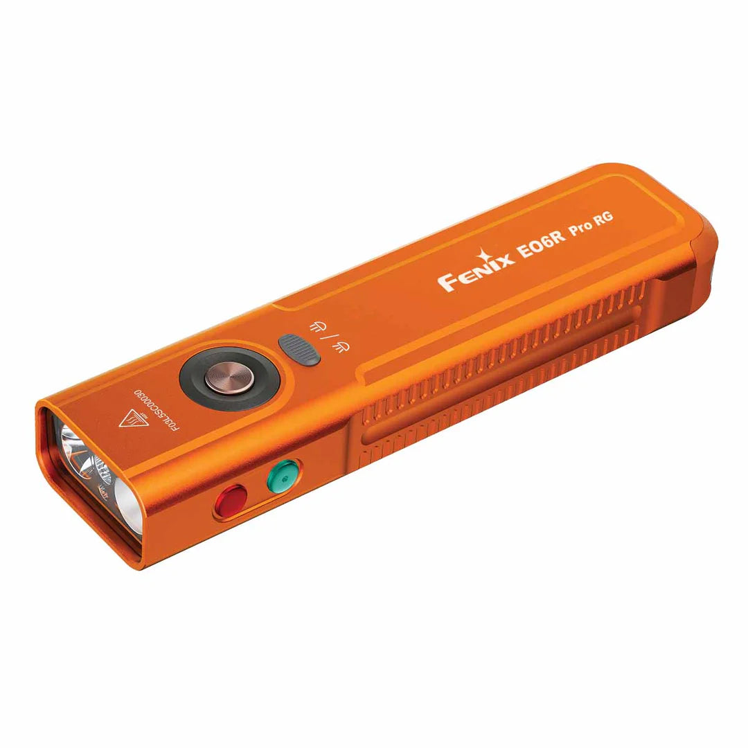 “Fenix E06R Pro RG flat EDC flashlight – rechargeable compact multi-mode torch with options”