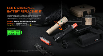 Acebeam P16 2.0 tactical flashlight – High-lumen durable duty torch