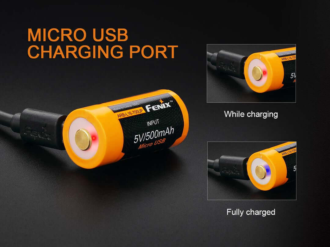 Fenix ARB-L16 700UP USB rechargeable Li-ION 16340 Battery