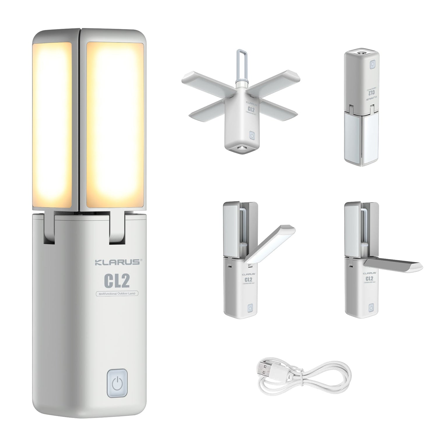 “Klarus CL2 multifunctional outdoor lantern – Rechargeable portable camping light with options”
